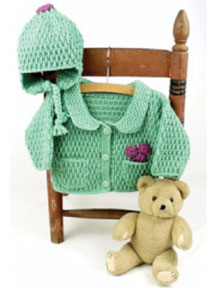 Modèle de crochet gratuit pour veste et chapeau pour bébé