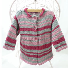 Modèle de tricot de pull rayé gratuit pour tout-petits