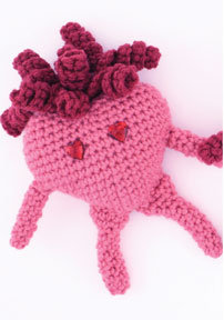 Modèle de crochet de coeur Amigurumi gratuit