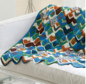 Free Tunisian Mitered Throw Crochet Pattern