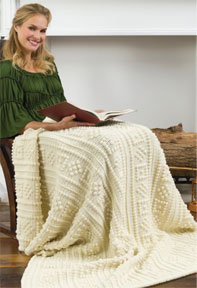 Free Square-Cut Diamond Throw Crochet Pattern