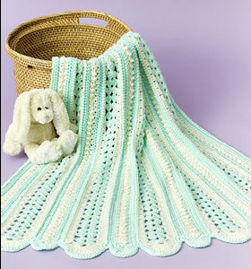 Modèle de crochet de couverture pour bébé à coquilles souples gratuit