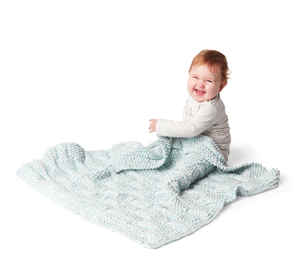 Free Box Stitch Knit Baby Blanket Pattern