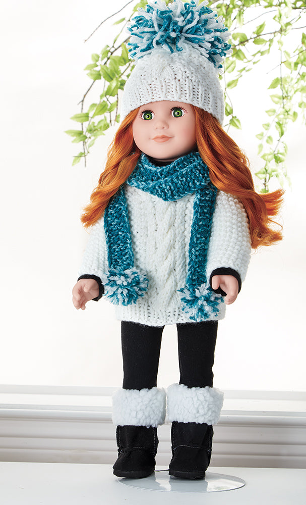 Tenue de poupée d'hiver en tricot