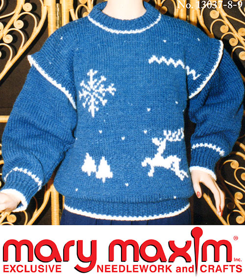 Reindeer Motif Pullover Pattern