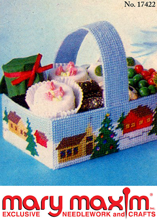 Village Christmas Basket Pattern