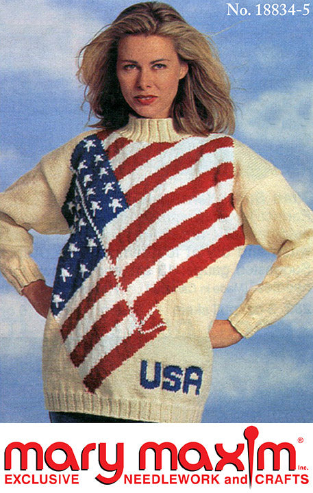 Modèle de pull avec drapeau américain
