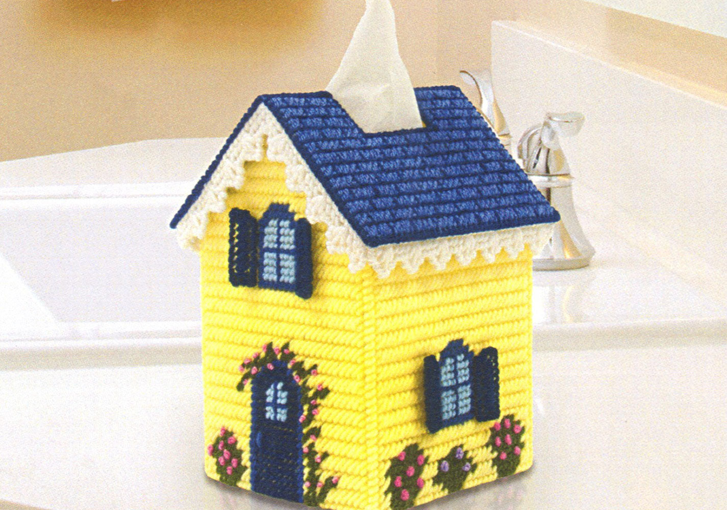 Cottage Tissue Box Cover Pattern – Mary Maxim Ltd