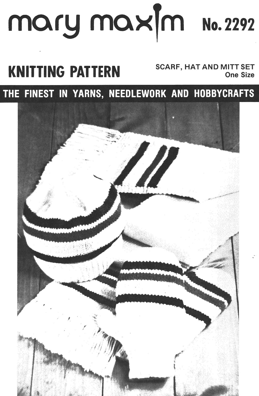 Scarf, Hat and Mitt Set Pattern