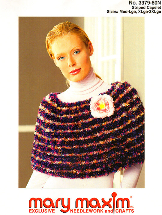 Free Striped Capelet Pattern