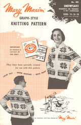 Ladies' or Youth's Cardigan - Snowflake Pattern