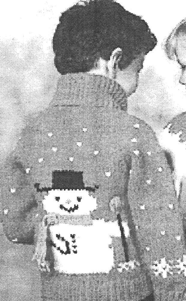 Modèle de cardigan de bonhomme de neige