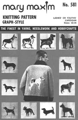 Ladies' or Youth's Dog Cardigan Pattern