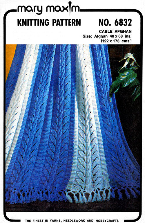 Cable Afghan Pattern – Mary Maxim Ltd