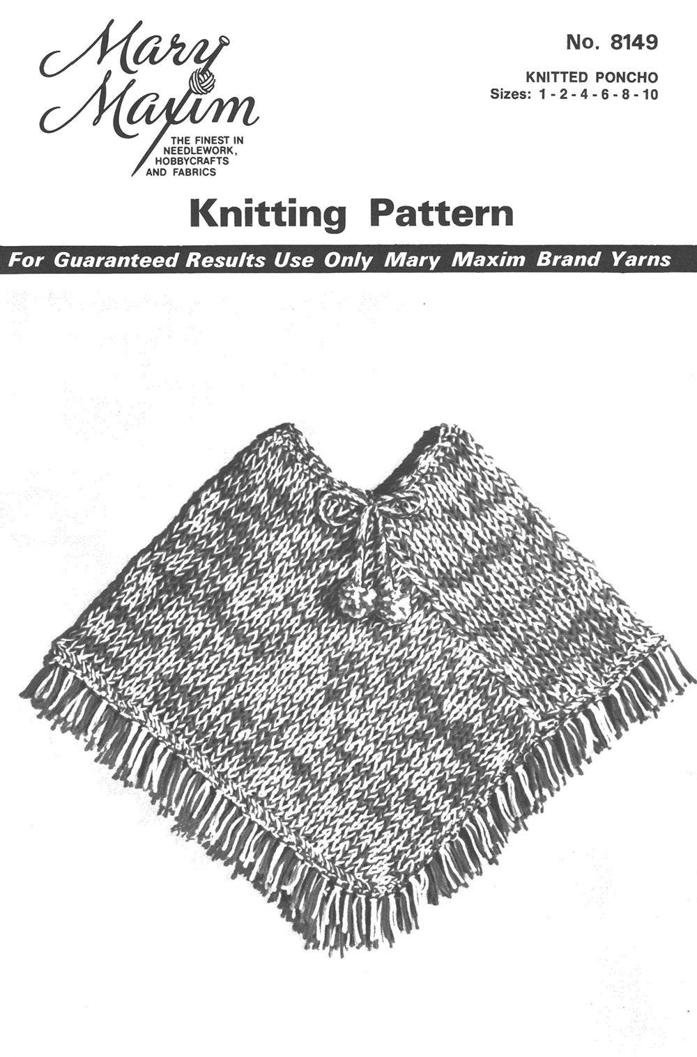 Modèle de poncho tricoté