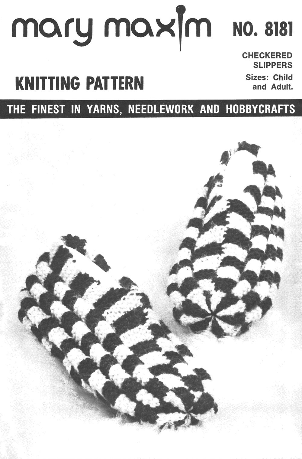 Checkered Slippers Pattern