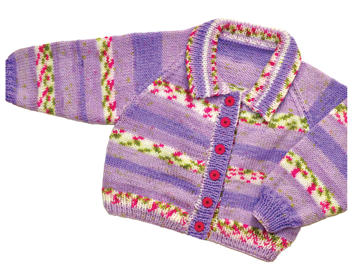 Raglan Blossoms Cardigan Pattern