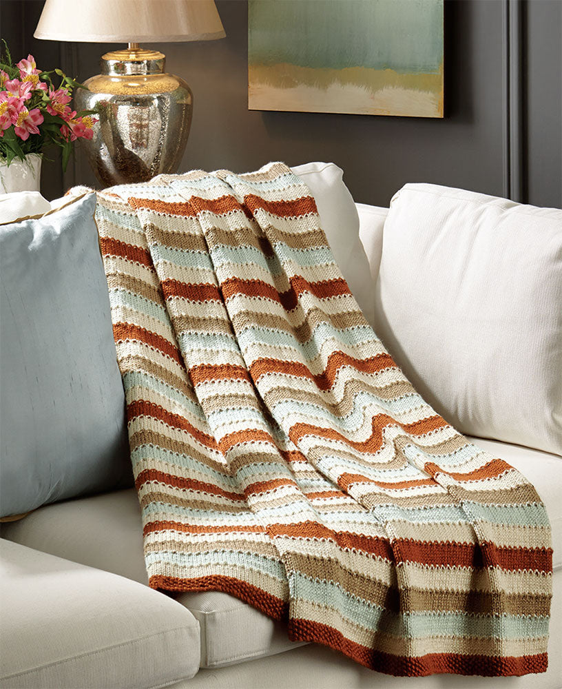 Serene Stripes Throw Pattern