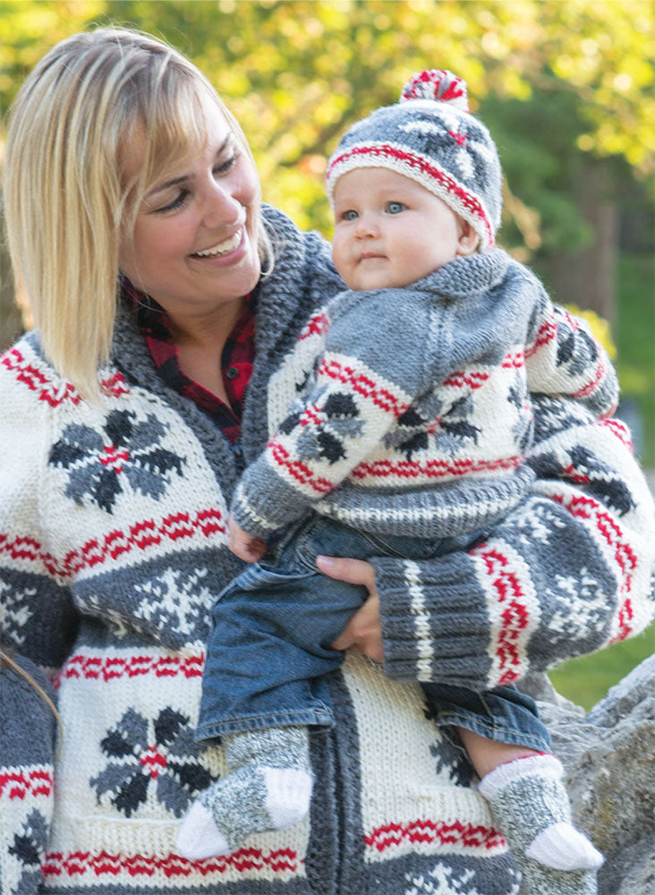 Modèle de veste et de chapeau de flocon de neige pour bébé