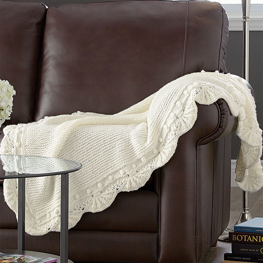 Free Scalloped Aran Throw Pattern