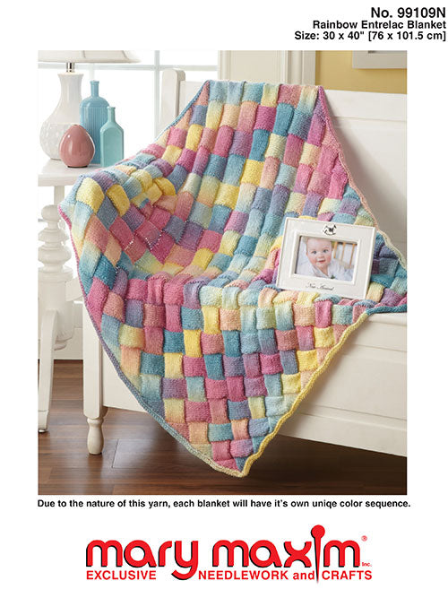 Free Rainbow Entrelac Blanket Pattern