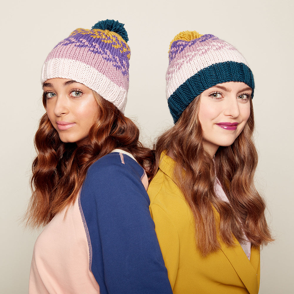 Modèle de chapeau Fair Isle en tricot gratuit